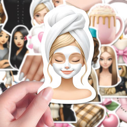 190 Pieces ins White Background Avatar Stickers Apple Classic Emoji Expression Pack Phone Case iPad Stickers Waterproof