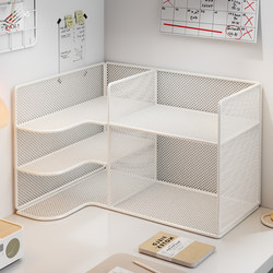 Corner Bookshelf Desktop Storage Rack Simple Office Desk Book Storage Workstation Corner Small Bookcase