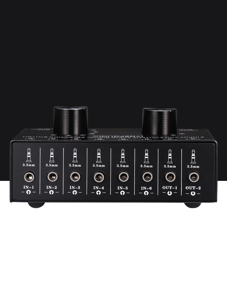 Line Puodo B027 2-in 6-out Audio Signal Switch - Speaker/Headphone Selector
