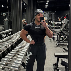 Exclusive Youngla Unisex Sports Fitness Seamless High-Elastic Slim-Fit Short-Sleeve 4041