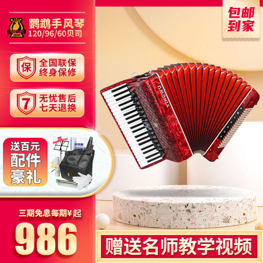 Parrot 120 Bass Accordion - 41 Key Professional Instrument