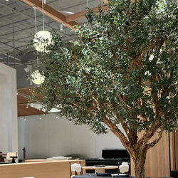 Simulated Olive Tree, Large Floor-Standing Bionic Green Plant, Indoor and Outdoor Landscape Decoration, Window Display, Artificial Tree, Nordic Style