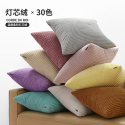 Ander & Weier. Solid Color Striped Corduroy Throw Pillow for Sofa, Living Room, Light Luxury ins Style Cushion, Bed Pillow Cover