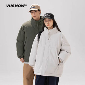 VIISHOW cotton clothes men's winter new loose versatile tide couple couple cotton jacket thickened warm standing forest jacket