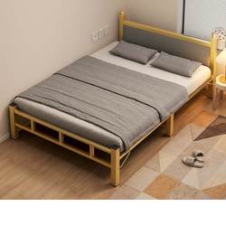 Folding Bed Sheet Adult Home Foldable 1.2m Simple Bed Rental Room Nap Small Bed Dormitory Hard Board Iron Bed