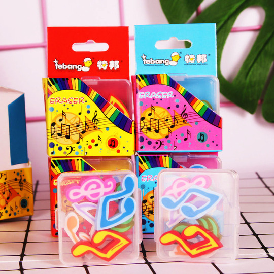 10 Gomme A Forma Di Pianoforte E Note Musicali – Cancelleria Simpatica E Colorata Per Bambini