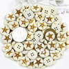 Star cute wooden button diy handmade accessories children,s wooden button shirt sweater button retro 1.5 yuan 5 pieces