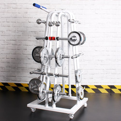 Steel Multifunctional Movable 10-Pair Dumbbell Cart Rack Storage Stand Display Stand for Gym Commercial Use