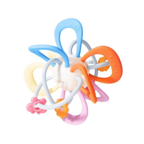 
October crystallization Manhattan hand-catch ball baby teeth grinding stick bite glue silicone tooth glue can bite educational toys