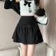 2025 black skirt for women in spring and autumn hip A-line skirt slightly fat large size short skirt fishtail skirt to cover the belly and make it look slim and versatile