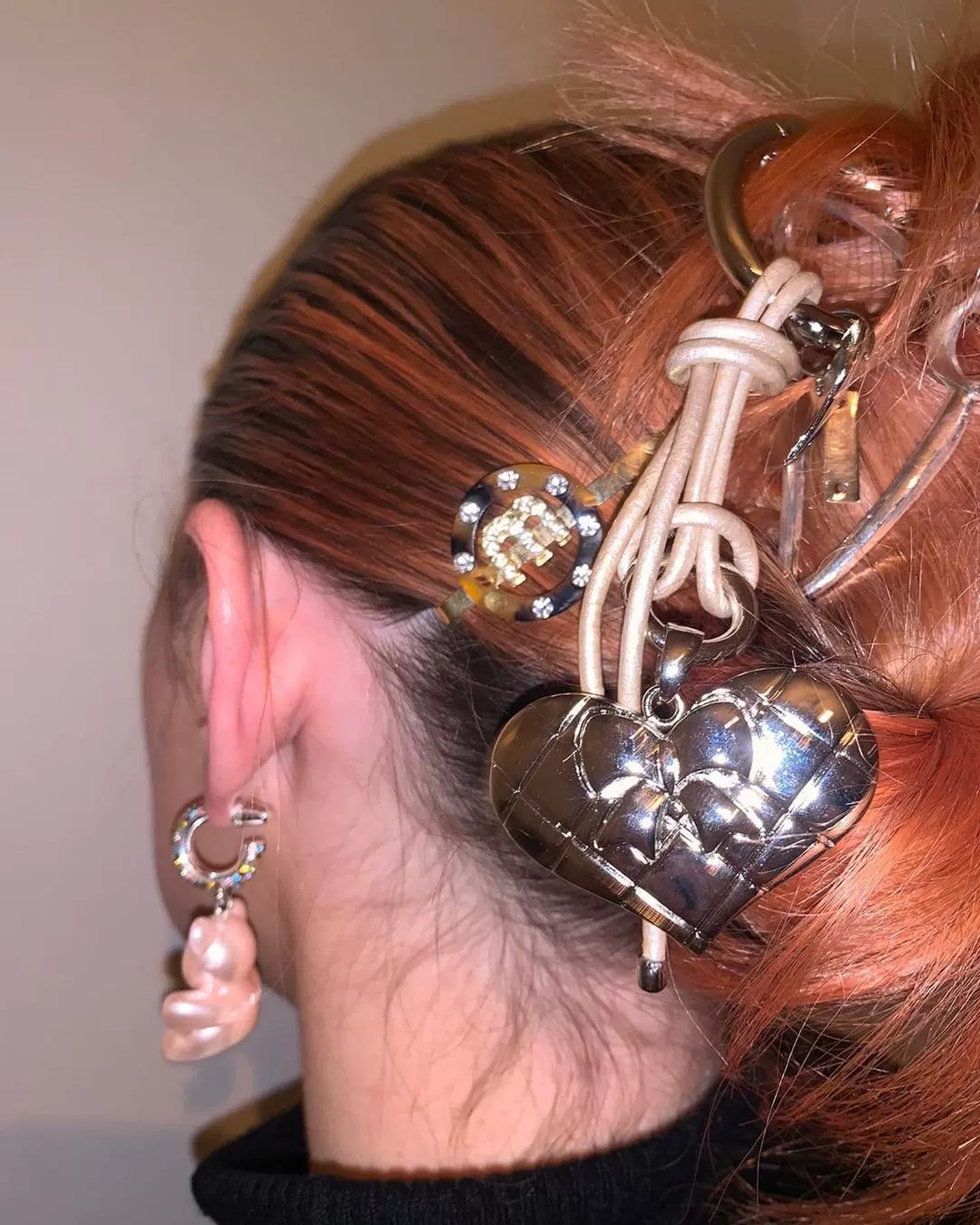 代购nibgnus eyelet hairband 金属圆洞眼美式复古发带