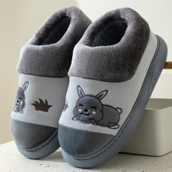 New Style Thick-Soled Cotton Slippers for Children and Older Boys, Winter Indoor Non-Slip Warm Home Cute Cotton Slippers