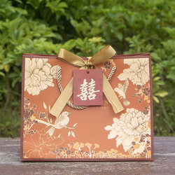 Gift Bag, Accessible Luxury Paper Bag, High-End Souvenir Packaging Bag, Size Wedding Gift Bag, Handbag, Happy Word Gift Bag