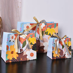 Beautiful New Year's Gift Bag, Handbag, Packaging Bag, High-End Birthday Gift Bag, Paper Bag with Ribbon, Gift Bag