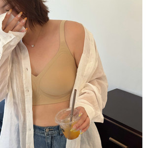 Liquid foundation underwear for fat mm plus size spring and summer invisible traceless vest bra big breasts showing small underwear 200*0.5kg