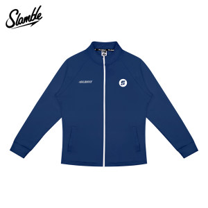 
SLAMBLE heavy double-sided velvet zipper stand collar sports casual jacket men and women base shirt spring and autumn