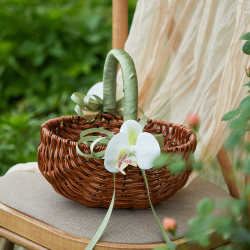 Picnic Basket, Handmade Rattan Camping Tool, Picnic Supplies, Fruit Basket, Outdoor Portable Basket, Shopping Basket, Woven Basket