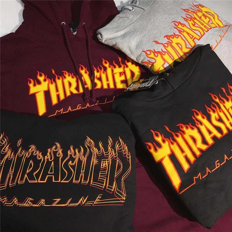 Thrasher flame deals logo hoodie