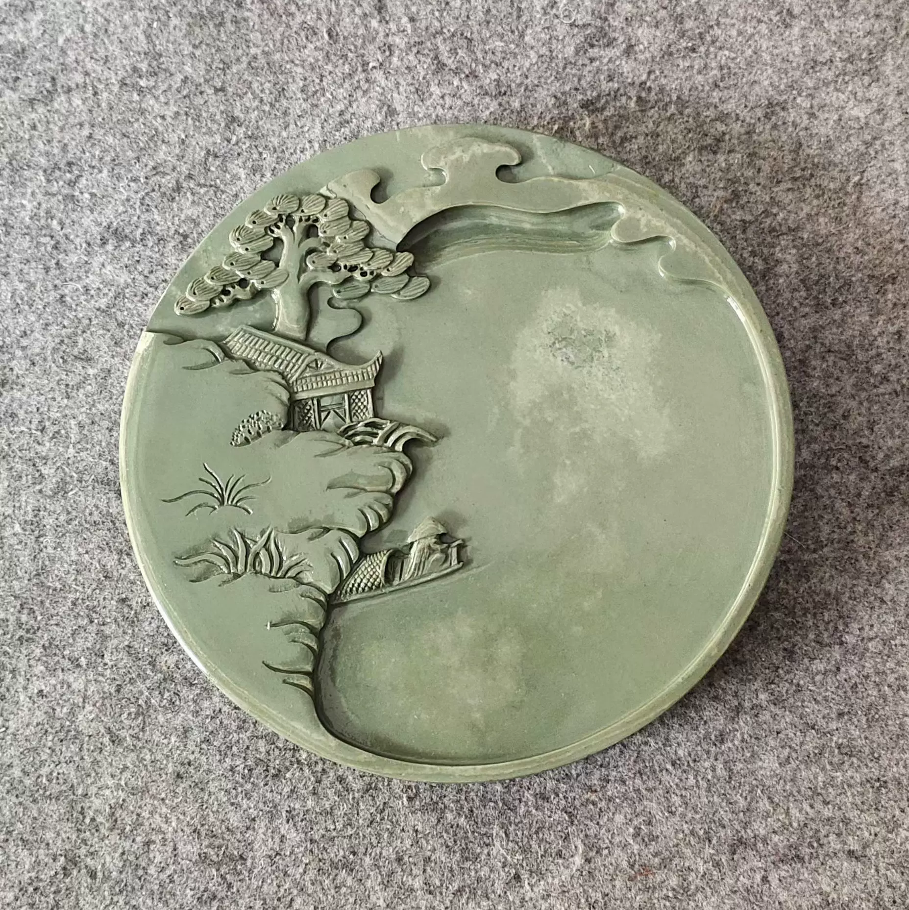 砚砚台松花砚正宗天然原石手工雕刻松花石砚大清国宝松花 砚砚台松花砚正宗天然原石手工雕刻松花石砚大清国宝松花