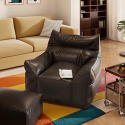 Lazy Sofa Single Tatami Chair for Small Apartments, Balcony, Bedroom, Living Room, Home Leisure Recliner Bean Bag