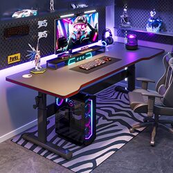Adjustable Gaming Desk for Home Use, Desktop Computer Desk, Double-Person Bedroom Student Writing and Study Desk, Simple Office Desk