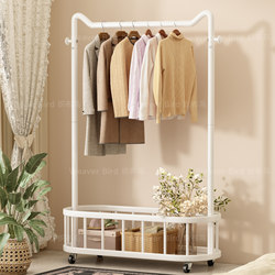 Bedroom Floor-Standing Clothes Rack, Portable Clothes Hanger for the Foot of the Bed, a Magic Tool for Placing Clothes at Night, Shoe Rack, Coat Rack, Integrated Drying Rack