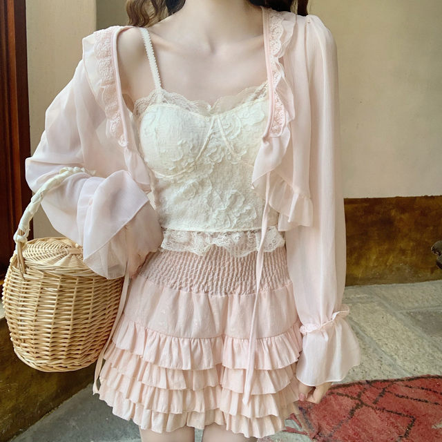 Gentle heavy worker lace lace vest with chest pad tube top fish bone top short suspension female