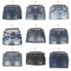 1 vintage American skirt internet celebrity student low waist hot girl Shibuya punk old Y2K miniskirt hip tie dye