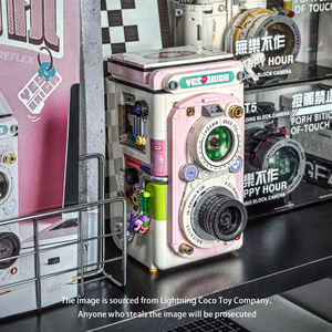 
Brick also classic retro vintage camera building blocks toy film double reverse camera assembly ornament Christmas gift