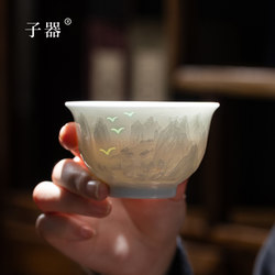 Jingdezhen Master Cup Single Cup for Personal Use Tea Cup Ceramic Men's Gift High-End Personal Tea Set Tea Set