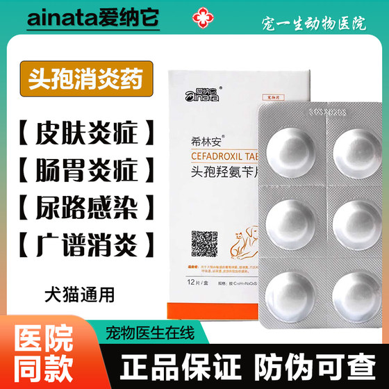 
Ainata cefadroxil tablets pet anti-inflammatory drug for cats and dogs trauma skin cold respiratory tract urinary inflammation
