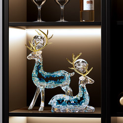 A Pair of Deer Ornaments, Light Luxury and High-End, for the Living Room, to Attract Wealth, for the Entrance, Tv Cabinet, Wine Cabinet Decoration, Housewarming Gift