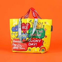 Large Capacity Shopping Bag, High-Quality Eco-Friendly Bag, Fashionable Handbag, Storage Bag, Portable Foldable Cartoon Waterproof Bag