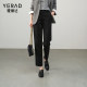 Yalida Laisel cotton straight-leg pants for women spring and summer casual pants 2025 new women's pants small cigarette pants
