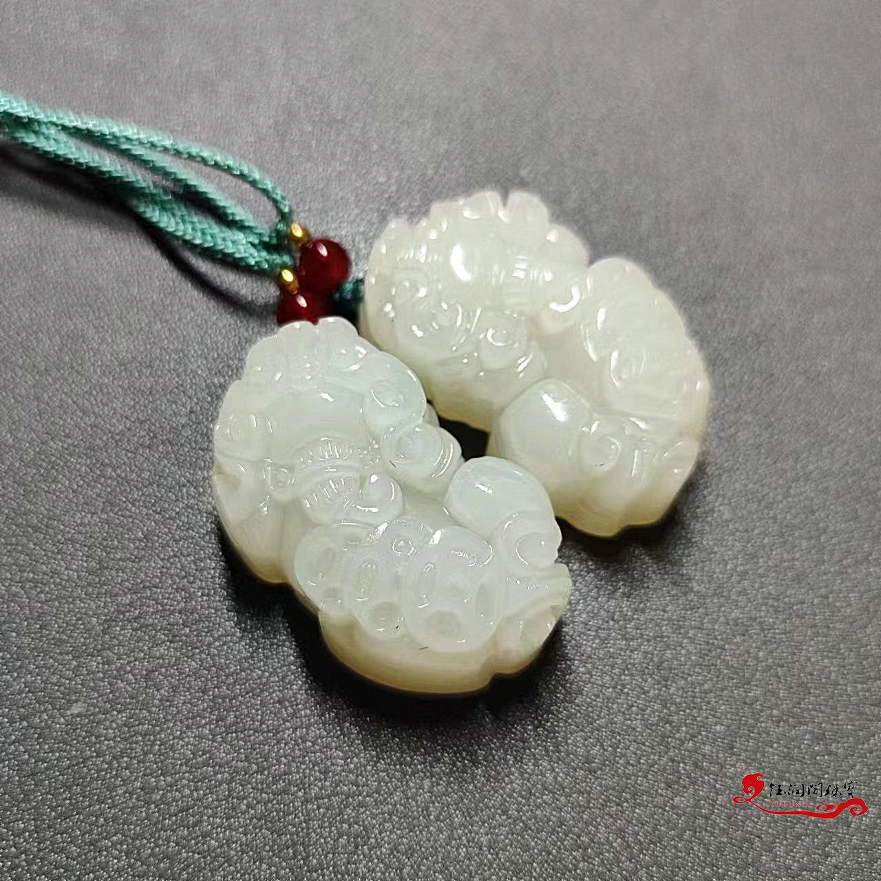 Pendentif Jade Naturel Vert Lapin Chanceux - Argent Et Pierre Fine