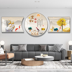 Living Room Decorative Painting Sofa Background Wall Painting Craft Painting Hanging Painting Wall Painting Simple Modern Elegant Triptych Calligraphy and Painting