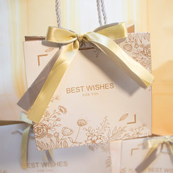 High-End Luxury Gift Bags, Simple ins Style Birthday Packaging Bags, Wedding Candy Favor Bags, Large and Small Paper Bags