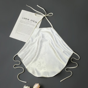 Elegant satin with ventilated Chinese jacquard bellyband Hanfu with new Chinese style shirt and suspenders as home wear