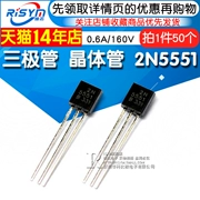 Transistor Risym 2N5551 0.6A/160V NPN Transistor công suất thấp TO-92 50 miếng