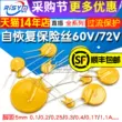 Cầu chì có thể đặt lại PPTC 0,1A 0,2/0,25/0,3/0,41,1A Cầu chì nội tuyến 60V 72V