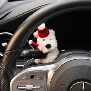 
Huichuang decorative steering wheel gear center control screen West Highland doll doll turn signal car interior decoration ornaments
