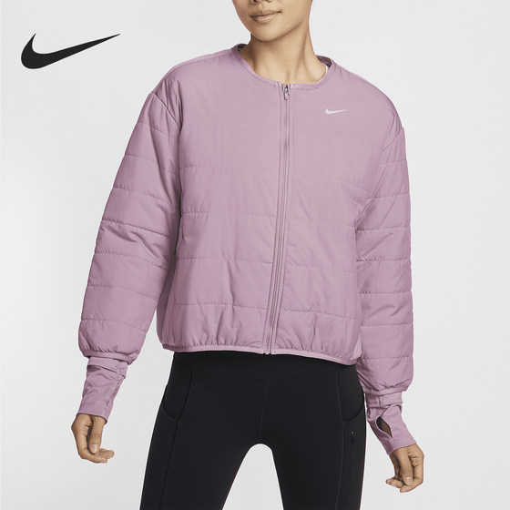 Nike/Nike official genuine autumn new women's round neck warm short running cotton jacket FB7512-523
