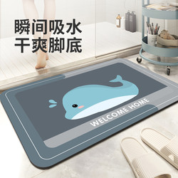 Soft Diatomaceous Earth Absorbent Floor Mat Bathroom Mat Non-Slip Household Foot Mat Door Mat Toilet Carpet