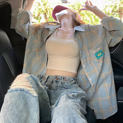 Plus-Size Relaxed-Fit Shirt for Women, Spring and Summer Layering Inner Shirt, Unique Design, Loose Sun-Protective Top Jacket