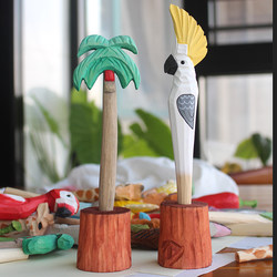 Chumfun Desktop Ornaments, Desktop Decorations, Creative Wooden Pen Set, Gifts for Girls in the Back-To-School Season