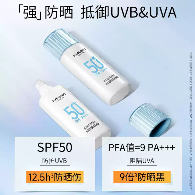 Meifubao Water Thin Clear Isolation Sunscreen Lotion Military Training ...