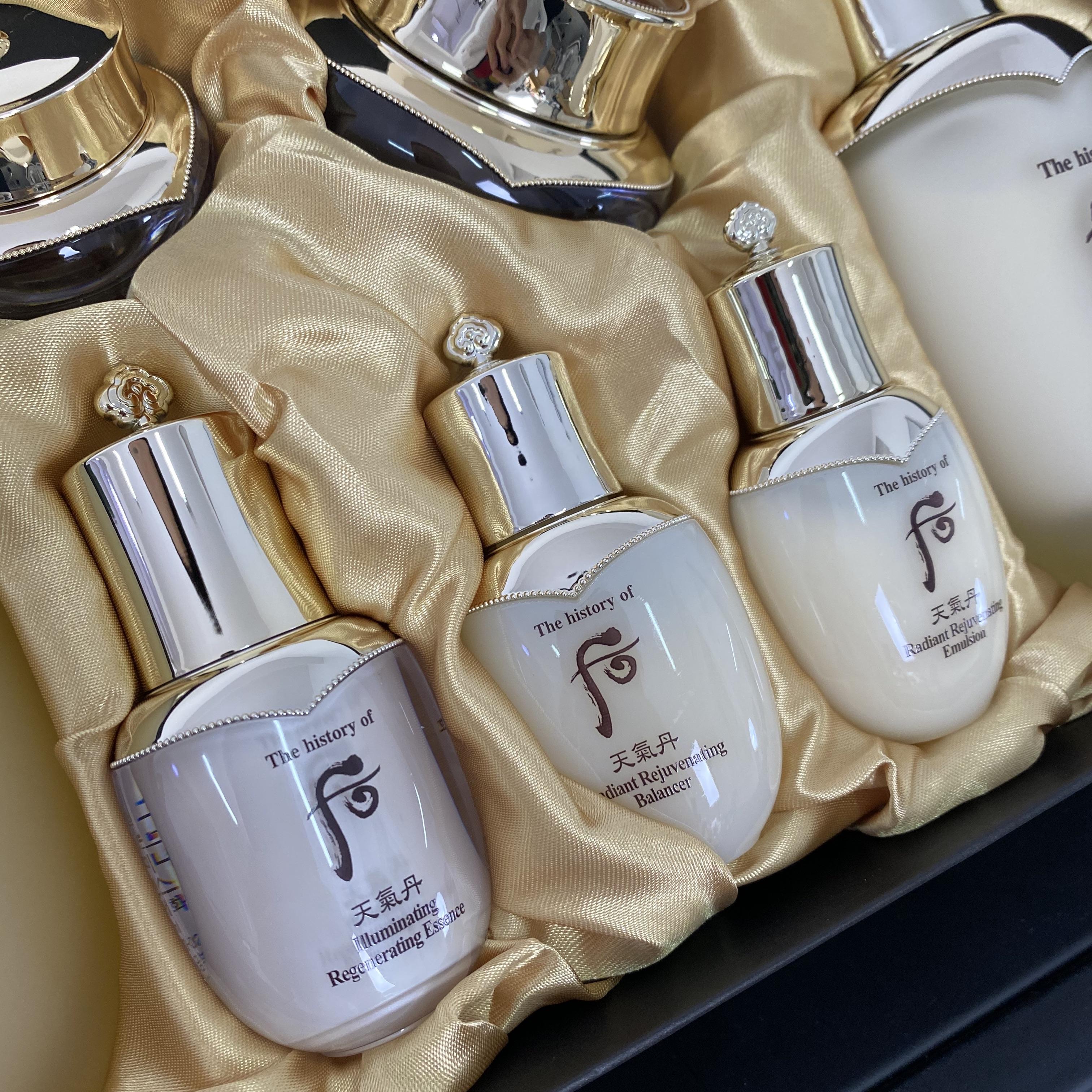 包邮新版韩国whoo后天气丹套装华泫水乳面霜三件套盒保湿修护