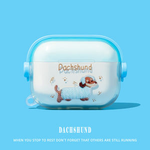 
Suitable for airpods4 protective case airpodspro3 protective case pro2 Apple Bluetooth headset case 4 fourth generation transparent airpod silicone ipod soft shell pro3 third generation cute dachshund