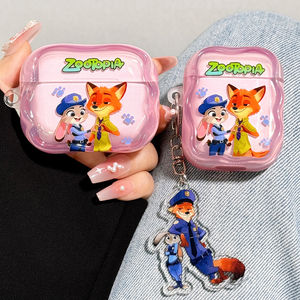 
Suitable for airpods4 protective case airpodspro3 protective case pro2 Apple Bluetooth headset case Zootopia 4 fourth generation airpod silicone ipod soft shell pro3 third generation transparent