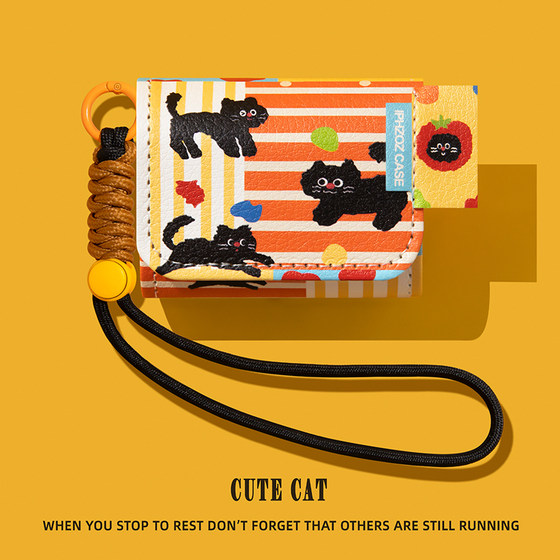 
Suitable for Baseus m3s protective case w04 protective shell mc1pro headphone shell bc1 ear clip m2spro Bluetooth e3/e8/e10/e13/bs1nc/bf1/xc/xp1i/wx5 box cute black cat